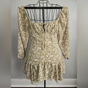 Princess Polly Green Floral Mini Dress